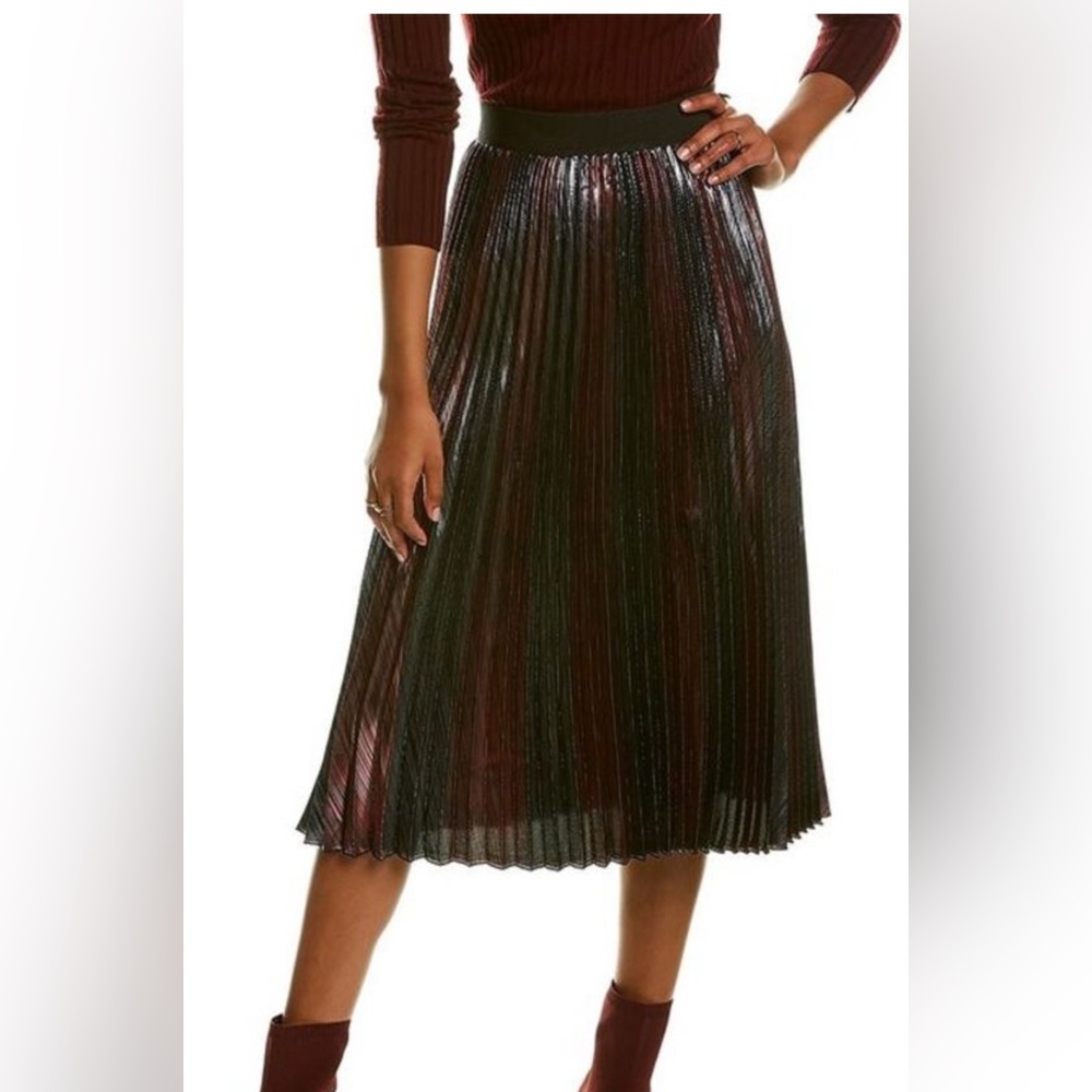 Zadig & Voltaire Joyce  Lurex Skirt - Elegant Velvet Pleated Skirt